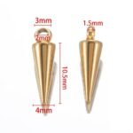 Stainless steel conical small pendant - 图片 2