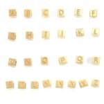 26 English Letters Beaded Square Stainless Steel Handmade Jewelry Accessories