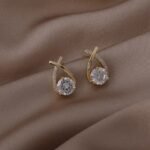 Four-pronged diamond earrings - 图片 2