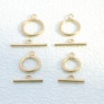 Stainless Steel OT Clasps 18K Gold Plated Connectors T Bar for DIY Bracelet Necklace
