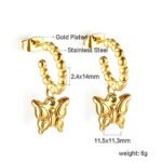 Simple and individual heart-shaped earrings