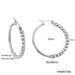 Simple and individual heart-shaped earrings - 图片 3