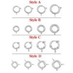 Stainless Steel Spring Bolt Ring Lock Clasps DIY jewelry parts - 图片 2