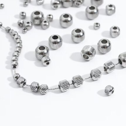 Stainless Steel Abacus Beads Silicone Positioning Beads Diy Jewelry Accessories