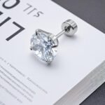 stainless steel Ear bone nail crystal diamond - 图片 3