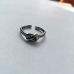Love Knot Open Cuff Ring Stainless Steel Ring - 图片 2