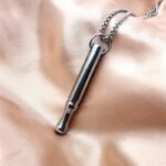 New Design Stainless Steel Gold Whistle Meditation Breath Necklace - 图片 4