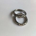 Men's Vintage Punk Stainless Steel Ring  Foil Grain Bubble Design for Wedding Gift Jewelry